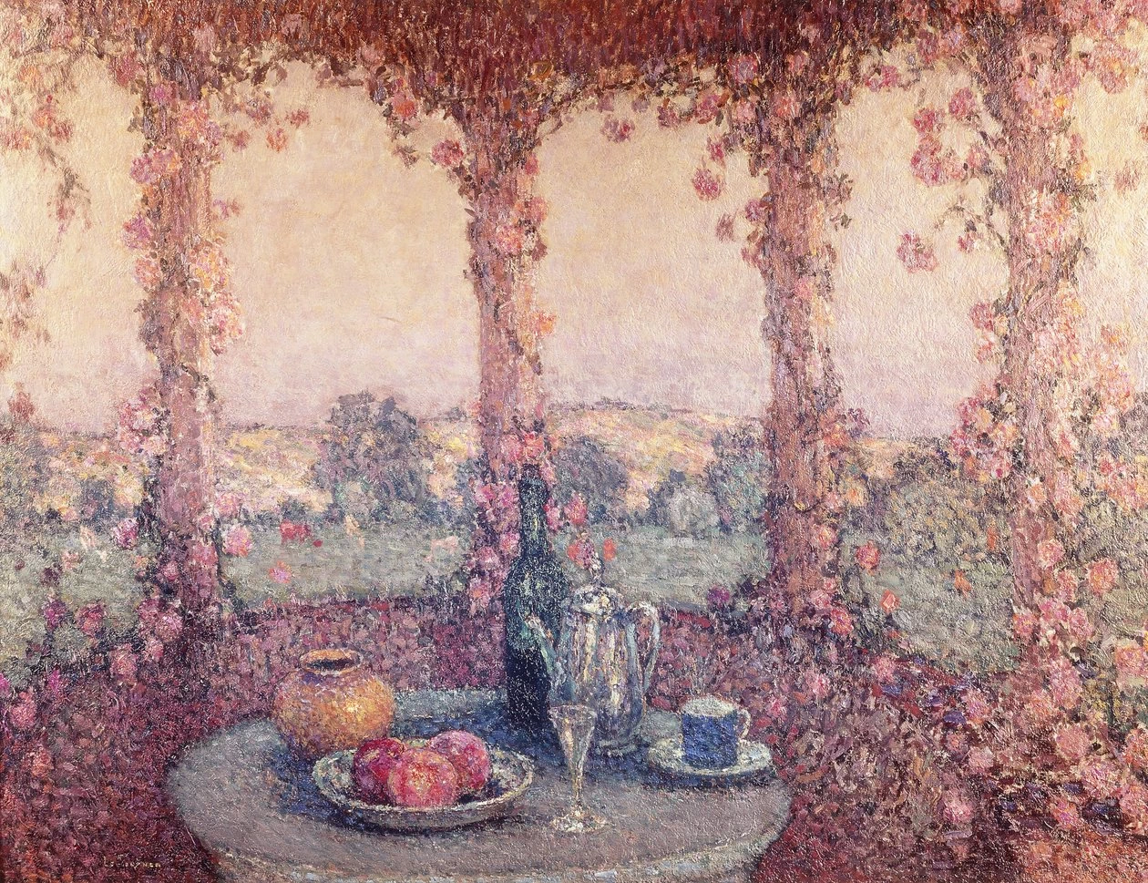 Henri Le Sidaner - 118, Il tavolo sotto il pergolato 1
